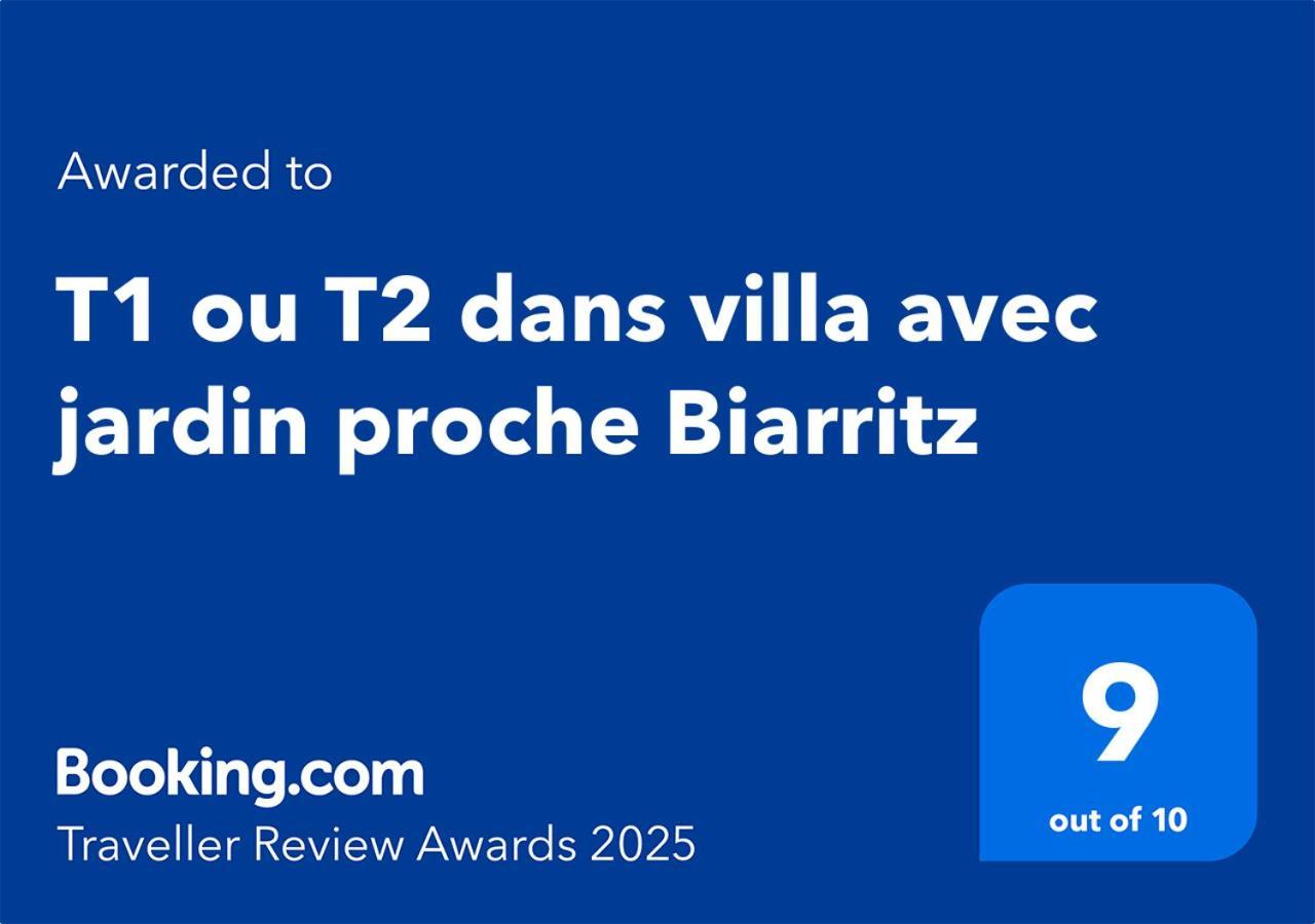 T1 Ou T2 Dans Villa Avec Jardin Proche Biarritz Anglet Exterior foto